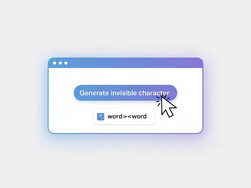 one click invisible character generator illustration