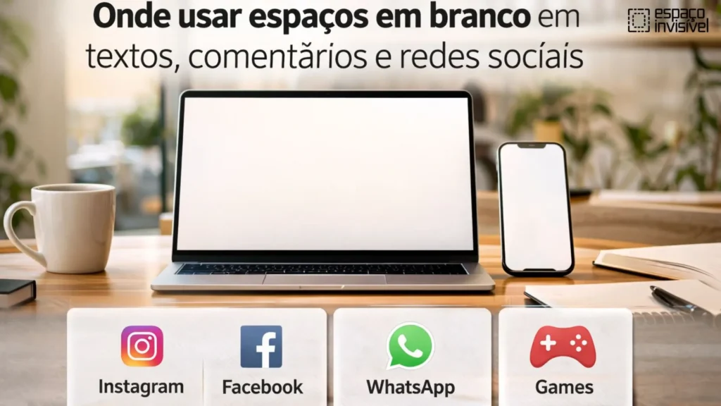 Use of white space in texts and social media